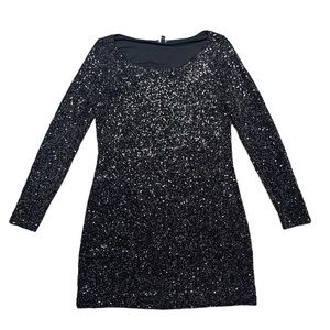 Express Sequin Long Sleeve Dress